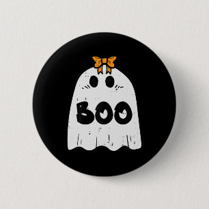 Halloween Ghost Boo Costume Girls Kids Toddler Tee 6 Cm Round Badge