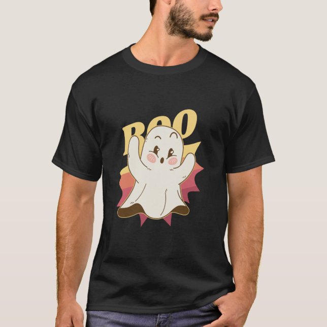 Halloween Ghost Boo Cute T-Shirt (Front)