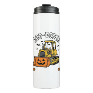 Halloween Ghost Boo Dozer Funny Bulldozer_1 Thermal Tumbler