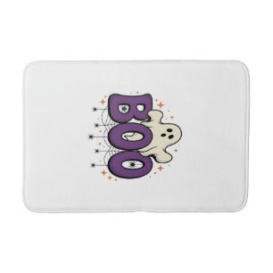 Halloween Ghost Boo Funny Spider Vintage_1 Bath Mat