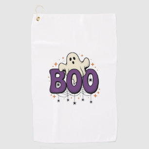 Halloween Ghost Boo Funny Spider Vintage_1 Golf Towel