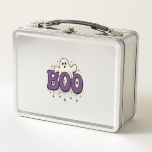Halloween Ghost Boo Funny Spider Vintage_1 Metal Lunch Box