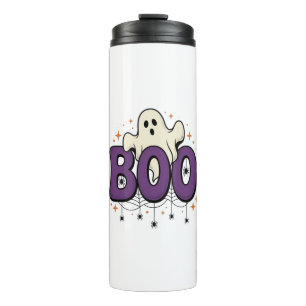Halloween Ghost Boo Funny Spider Vintage_1 Thermal Tumbler