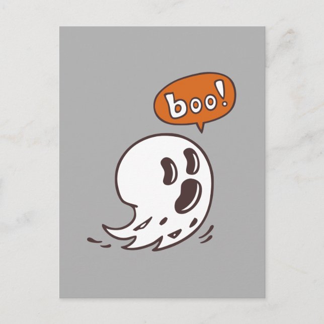 Halloween Ghost Boo Postcard (Front)