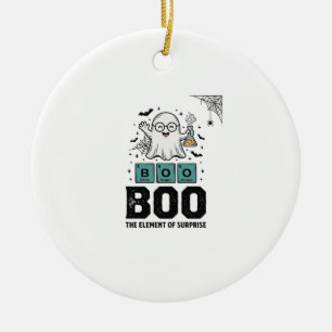 Halloween Ghost Boo Science Funny Vintage_1 Ceramic Tree Decoration