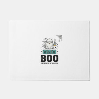 Halloween Ghost Boo Science Funny Vintage_1 Doormat