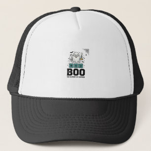 Halloween Ghost Boo Science Funny Vintage_1 Trucker Hat