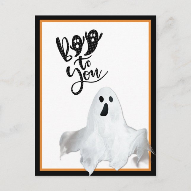 Halloween Ghost Boo To You Cute Postcard (Front)