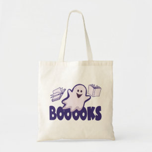 Halloween Ghost Book Tote Bag