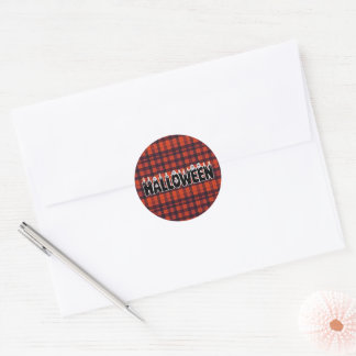 Halloween Ghost Candle Lettering Classic Round Sticker