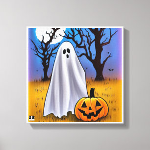 Halloween Ghost Canvast Art Canvas Print