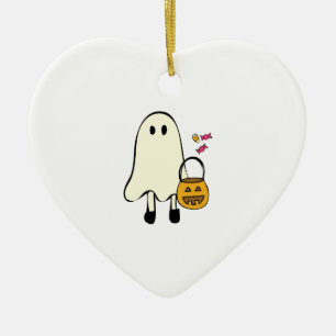 Halloween Ghost Ceramic Tree Decoration
