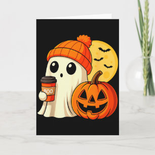 Halloween Ghost Coffee Pumpkin Soky Season Women K Card