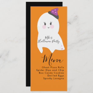 Halloween Ghost Costume Party  Menu