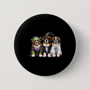 Halloween Ghost Costume Witch Dog Saint Bernard St 6 Cm Round Badge