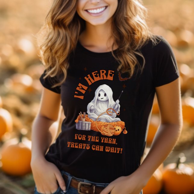 Halloween Ghost Crochet Knitting Yarn Funny  T-Shirt (Creator Uploaded)