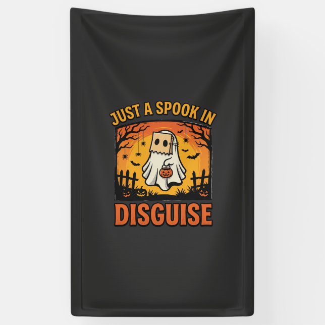 Halloween Ghost Disguise Banner (Vertical)