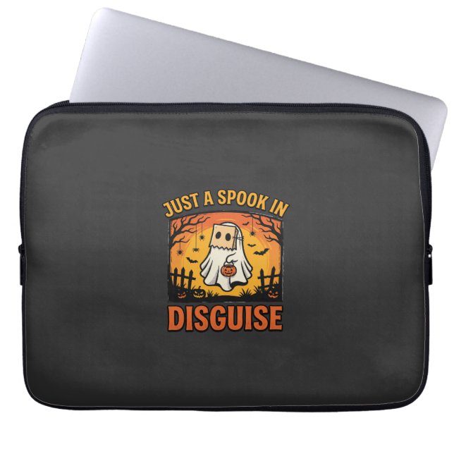 Halloween Ghost Disguise Laptop Sleeve (Front)
