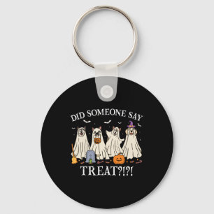 Halloween Ghost Dogs Did Someone Say Treat Ghost D Key Ring
