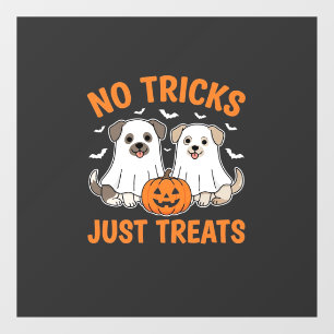 Halloween Ghost Dogs No Tricks Just Treats Design_