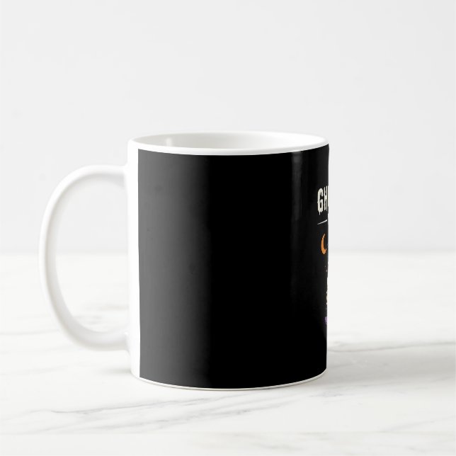 Halloween Ghost Duck Skateboard Design_1 Coffee Mug (Left)