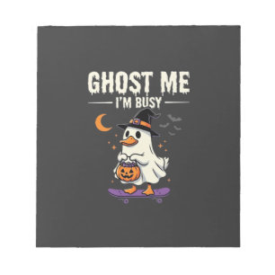 Halloween Ghost Duck Skateboard Design_1 Notepad