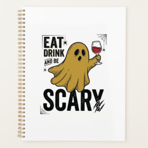 Halloween Ghost Eat Drink And Be Scary Vintage_1 Planner