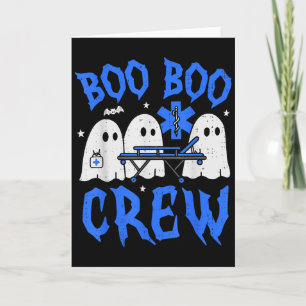 Halloween Ghost Ems Emt Paramedic Funny Emergency  Card