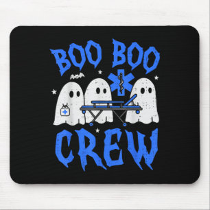 Halloween Ghost Ems Emt Paramedic Funny Emergency Mouse Pad