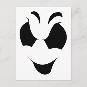 Halloween Ghost Face Postcard