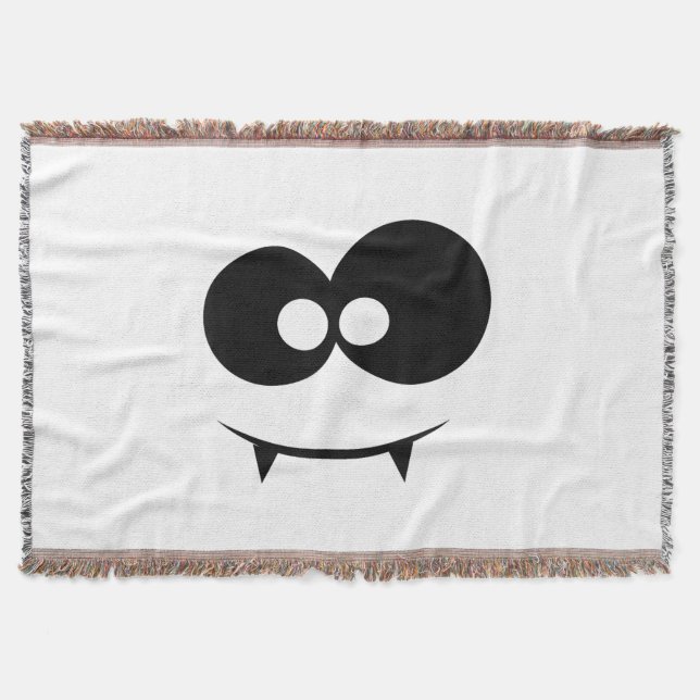 Halloween Ghost Face Throw Blanket (Front)