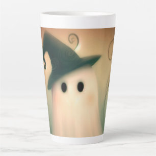 Halloween/Ghost/Fall/Whimsical Ornament Latte Mug
