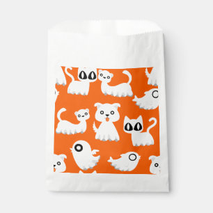 halloween ghost ferret dog orange favour bags