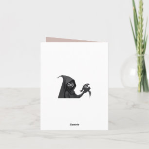 Halloween Ghost Fish Noodling Card