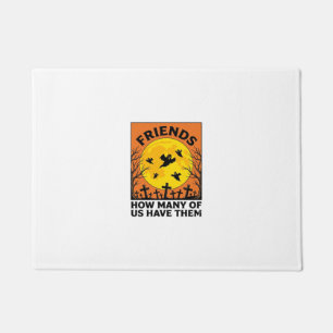 Halloween Ghost Friends Funny Vintage Horror_1 Doormat