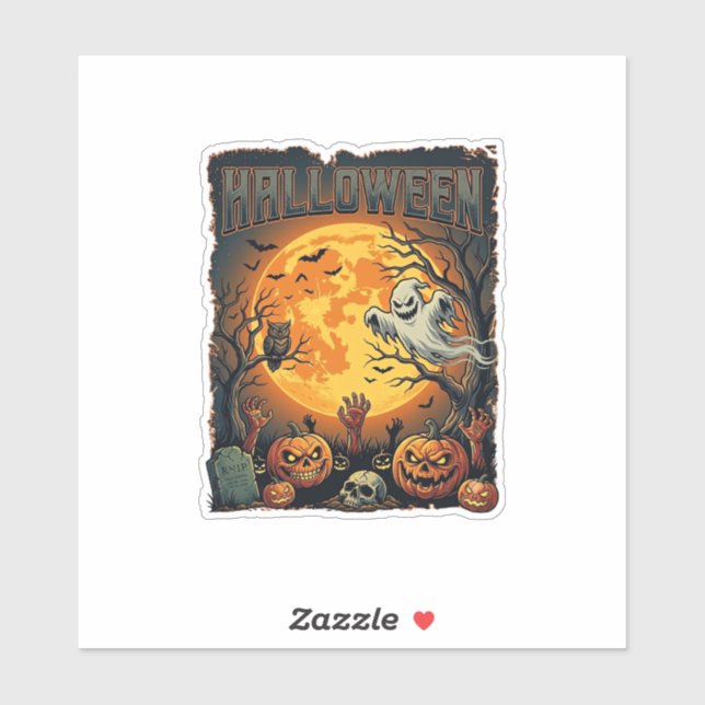 Halloween Ghost Full Moon Jack Lanterns Zombie Han (Sheet)