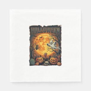 Halloween Ghost Full Moon Jack Lanterns Zombie Han Napkin