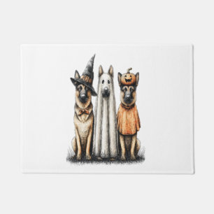 Halloween Ghost German Shepherd Dog Doormat
