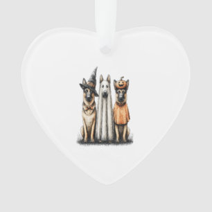 Halloween Ghost German Shepherd Dog Ornament