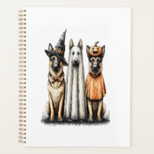 Halloween Ghost German Shepherd Dog Planner