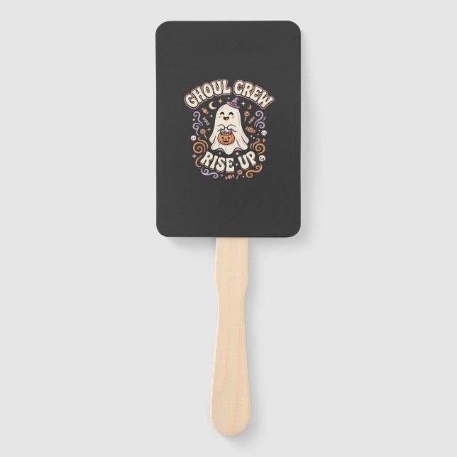 Halloween Ghost Ghoul Squad Hand Fan (Front)