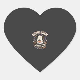 Halloween Ghost Ghoul Squad Heart Sticker