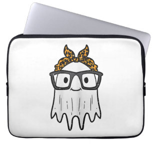 Halloween Ghost Glasses Cute Laptop Sleeve