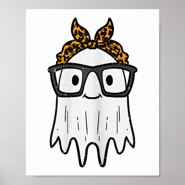 Halloween Ghost Glasses Cute Poster (Front)