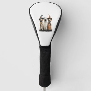 Halloween Ghost Golden Retriever Dog Golf Head Cover