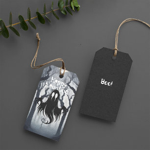 Halloween Ghost Haunted Forest Costume Party Gift Tags