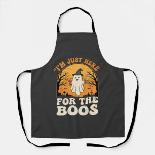 Halloween Ghost Here For The Boos Apron