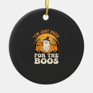 Halloween Ghost Here For The Boos Ceramic Tree Decoration