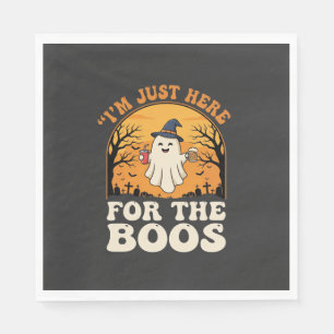 Halloween Ghost Here For The Boos Napkin
