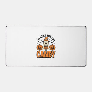 Halloween Ghost Here For The Candy Cute Vintage_1 Desk Mat